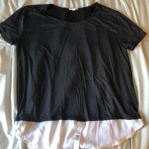 Urban Outfitters Black and White Work Top